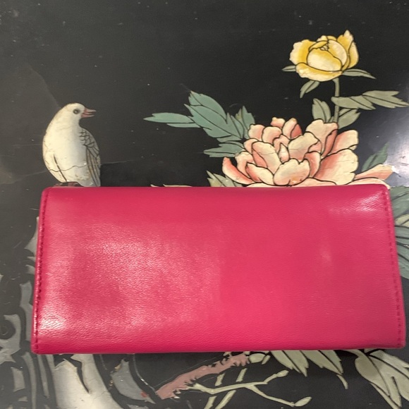 Jimmy Choo Pink Leather Wallet With Silver Stars LNWOT - Picture 3 of 8